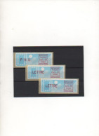 FRANCE.1985.C001 75505.  TROIS VIGNETTES (NEUVES) TYPE A.  PARIS 5. - 1985 « Carrier » Paper