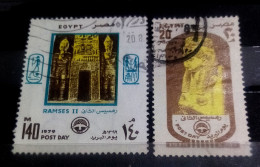 EGYPT 1979, Complete SET Of The POST DAY, RAMSES II & His Daughter, VF - Usati
