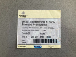 Newcastle United V West Bromwich Albion 2004-05 Match Ticket - Biglietti D'ingresso