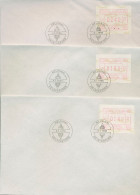 Finnland ATM 1988 FINLANDIA '88 Ersttagsbriefe Satz ATM 4.1 S1 FDC (X80565) - Machine Labels [ATM]