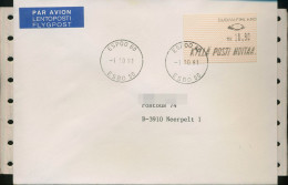 Finnland Automatenmarke 1991 Auf Luftpostbrief ATM 10.1 Z 1 FDC (X80568) - Automatenmarken [ATM]