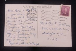 D)1951, CANADA, POSTCARD SENT TO U.S.A, WITH GEORGE VI STAMPS, XF - Autres & Non Classés