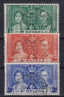 ST. HELENA 1937 - Canceled - Sc# 115-117 - Sainte-Hélène