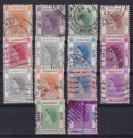 HONGKONG 1954/60 - Canceled - Mi# 178-191 - Used Stamps