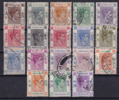 HONGKONG 1938-52 - Canceled - Sc# 154-157, 158, 159, 159A, 159B, 160, 160A, 161B, 162, 163, 163B, 164, 165A - Gebruikt