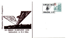 Yugoslavia, Winter Olympic Games 1984, Olympic Torch  Kragujevac - Lettres & Documents