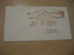 JULESBURG 1981 Wickedest Town In The West American Indians Indian Cancel Cover USA Indigenous Native History - Indiens D'Amérique