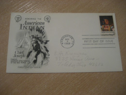 WASHINGTON 1968 Chief Joseph Nez Perce American Indians Indian FDC Cancel Cover USA Indigenous Native History - Indiens D'Amérique