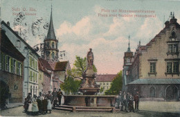 68 // SULZ / SOULTZ   Place Avec Fontaine Monumentale   Colorisée  Vernissée - Soultz