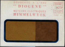 France 1959. Empreinte De Machine à Affranchir, Soudeuse à L'arc Diogène. Moteurs électriques Himmelwerk - Elektrizität