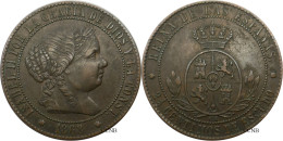 Espagne - Royaume - Isabelle II - 2 1/2 Centimos De Escudo 1868 OM étoile 8 Branches - TTB+/AU50 - Mon5785 - First Minting