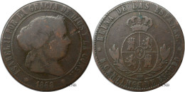 Espagne - Royaume - Isabelle II - 5 Centimos De Escudo 1868 OM étoile 8 Branches FAUTÉE - TB/VF25 - Mon6337 - Erstausgaben