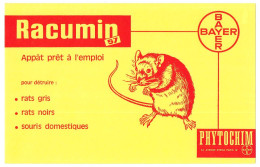 Buvard 21 X 13.4 Bayer  Phytochim  Racumin 57 Appât Prêt à L'emploi Pour Détruire Les Rats Et Souris - Animali