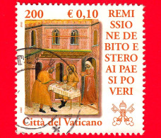 VATICANO - Usato - 2001 - Remissione Del Debito Estero Ai Paesi Poveri - Remissione Dei Peccati - 200 L. - 0,10 - Used Stamps