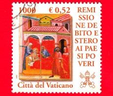 VATICANO - Usato - 2001 - Remissione Del Debito Estero Ai Paesi Poveri - Opere Di Misericordia - 1000 L. - 0,52 - Used Stamps
