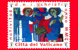 VATICANO - Usato - 2001 - Natale - Annunciazione, Opera Di E.G.Weinert - Annunciazione, - 800 L. - 0,41 € - Used Stamps