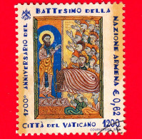 VATICANO - Usato - 2001 - 1700º Anniversario Del Battesimo Della Nazione Armena - S. Gregorio - 1200 L. - 0,62 € - Oblitérés