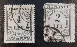 Romania Romana Rumänien - Taxa De Plata - 1 LEU +  2 LEI - Used - Gebraucht