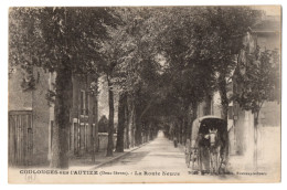 CPA 79 - COULONGES SUR L'AUTIZE (Deux-Sèvres) - La Route Neuve (animée, Attelage) - Ed. A. Robin - Coulonges-sur-l'Autize