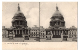 CPA  Stéréoscopique - ETATS UNIS - 3. WASHINGTON. Le Capitole - LL  - Cartes Stéréoscopiques