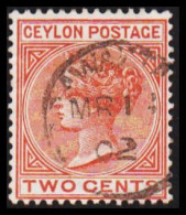 1893-1900. CEYLON. Victoria. TWO CENTS.  (MICHEL 116) - JF545329 - Ceylon (...-1947)