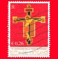 VATICANO  - Usato - 2002 - 7º Centenario Della Morte Di Cimabue - Crocifisso - 0.26 - Usati