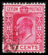 1903-1905. CEYLON. Edward VII. SIX CENTS.  (MICHEL 135) - JF545340 - Ceylon (...-1947)