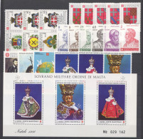 SMOM 1986 Annata Quasi Completa / Almost Complete Year MNH/** VF - Malta (Orde Van)