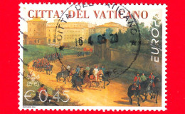 VATICANO - Usato - 2004 - Europa - Personaggi A Cavallo - 0.45 - Oblitérés