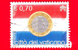VATICANO - Usato - 2004 - Moneta Europea - Lussemburgo - 0.70 - Oblitérés