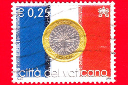 VATICANO - Usato - 2004 - Moneta Europea - Francia - 0.25 - Oblitérés