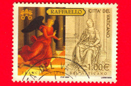 VATICANO - Usato - 2005 - Grandi Musei Del Mondo - Museo Del Louvre - Raffaello - Annunciazione - 1.00 - Used Stamps