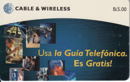 TARJETA DE PANAMA DE CABLE & WIRELESS DE B/5.00 DE USA LA GUIA TELEFONICA - Panama