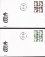 2002. DANMARK. Margrethe 4,75 And 6,50 Kr. In 4blocks On FDC 2.1.2002.  (Michel 1296-1297) - JF544767 - Covers & Documents