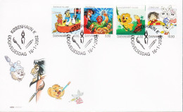 2002. DANMARK. Comics For Children Complete Set On FDC 16.1.2002.  (Michel 1299-1302) - JF544770 - Cartas & Documentos