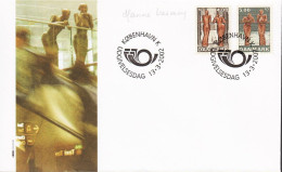 2002. DANMARK. NORDEN ART Complete Set On FDC 13.3.2002. Signed (autograph) By The Desi... (Michel 1303-1304) - JF544774 - Brieven En Documenten