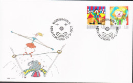 2002. DANMARK. EUROPA Circus Complete Set On FDC 15.5.2002.  (Michel 1310-1311) - JF544776 - Covers & Documents