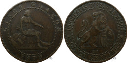 Espagne - Gouvernement Provisoire - 5 Centimos 1870 OM - TTB/XF45 - Mon5393b - Primi Conii