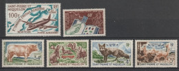 1963 - SPM - ANNEE COMPLETE AVEC POSTE AERIENNE * MLH - COTE = 57 EUR. - Full Years