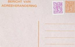 Postzegels > Europa > België > Postwaardestukken > Adreswijziging Met Bijfrankering (17019) - Addr. Chang.