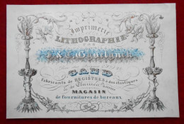 Carte Porcelaine Gand. Imprimerie Lithographie Gyselinck.. - Porcelana