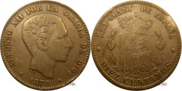 Espagne - Royaume - Alphonse XII - 10 Centimos 1878 OM Faux D'époque - TB+/VF35 - Mon5353 - First Minting