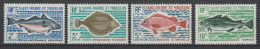1972 - SPM - SERIE COMPLETE POISSONS YVERT N° 421/424 * MLH - COTE = 36 EUR. - Unused Stamps