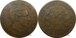 Espagne - Royaume - Alphonse XII - 10 Centimos 1878 OM Faux D'époque - TTB/XF45 - Mon5355 - First Minting