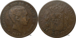 Espagne - Royaume - Alphonse XII - 10 Centimos 1879 OM - TTB/XF40 - Mon6343 - Erstausgaben