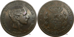 Espagne - Royaume - Alphonse XII - 10 Centimos 1879 OM - TTB/XF45 - Mon5789 - Erstausgaben