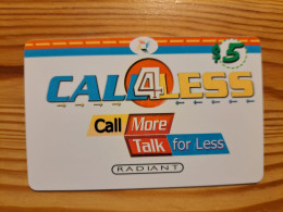 Prepaid Phonecard USA, Radiant, Call 4 Less - Autres & Non Classés