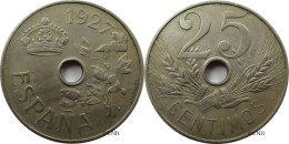 Espagne - Royaume - Alphonse XIII - 25 Centimos 1927 PC-S - TTB/XF45 - Mon4717 - First Minting