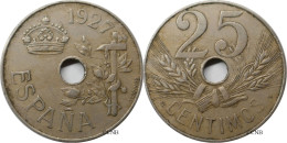 Espagne - Royaume - Alphonse XIII - 25 Centimos 1927 PC-S - TTB/XF45 - Mon6349 - First Minting