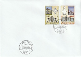 H 470) Vatikan 2008 Mi# 1623-24 FDC: Andrea Palladio, Architekt, Vicenza Venedig - Briefe U. Dokumente